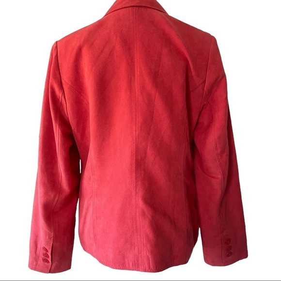 Northern Reflections red button up SOFT suede like blazer jacket - Picture 4 of 13